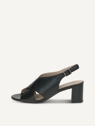Caprice Sandalette - Schwarzes Nappaleder