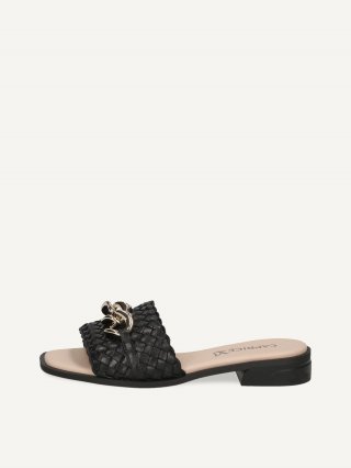 Caprice Pantolette - Schwarzes Nappaleder