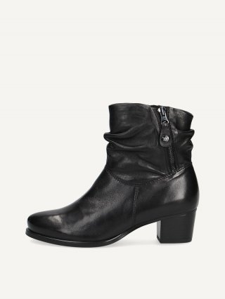 Caprice Stiefelette - Schwarzes Softnap-Lederleder