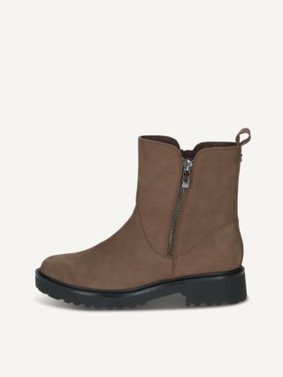 Caprice Stiefelette - Taupefarbenes Nubukleder