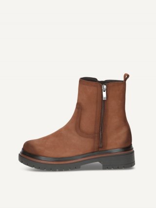 Caprice Stiefelette - Cognacfarben Nubuk