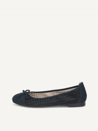 Caprice Ballerina - Ozeanfarbenes Wildleder Caprice Ballerina - Ozeanfarbenes Wildleder