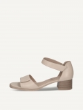 Caprice Sandalette - Cremeweißes Nappaleder