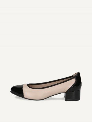 Caprice Pumps - Beigefarbenes Kammleder