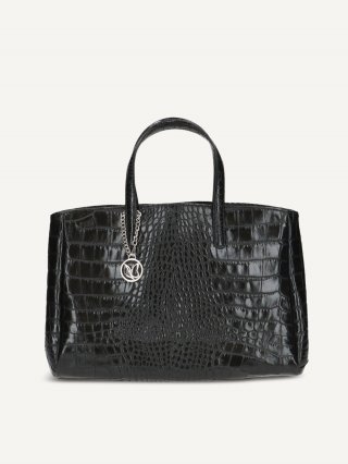 Caprice Handtasche - Schwarzes Reptilienleder