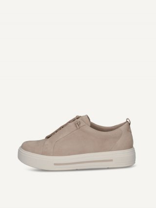 Caprice Sneaker - Sandfarbenes Wildleder