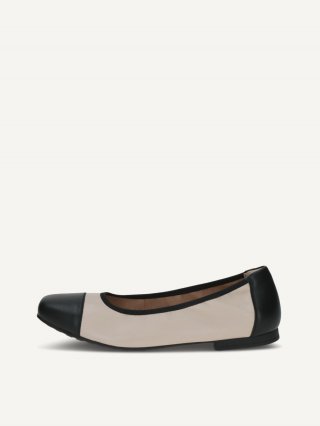 Caprice Ballerina - Creme/Schwarz