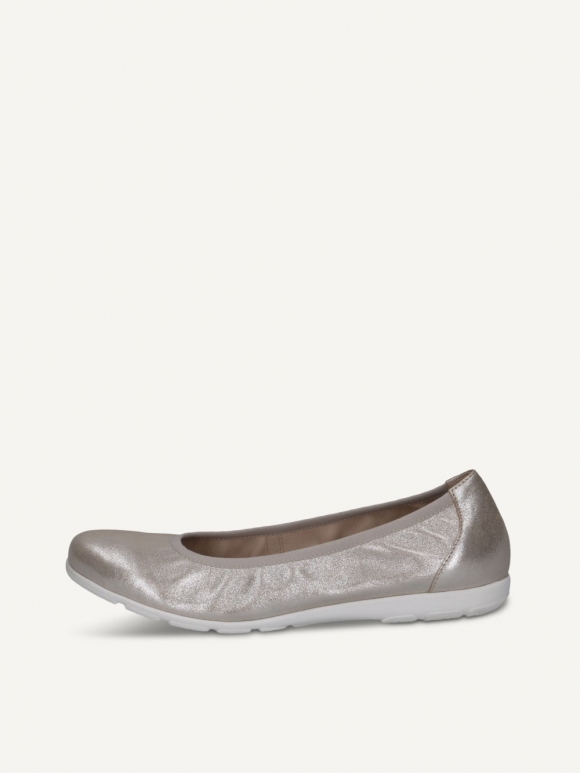 Caprice Ballerina - Taupe Metallic