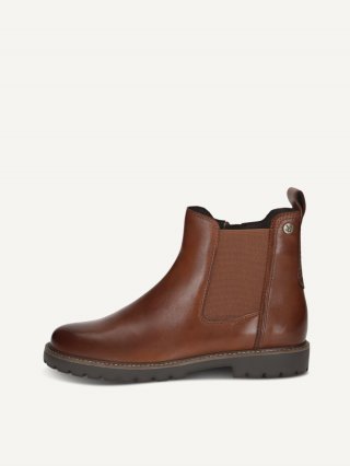 Caprice Stiefelette - Cognacfarbenes Nappaleder
