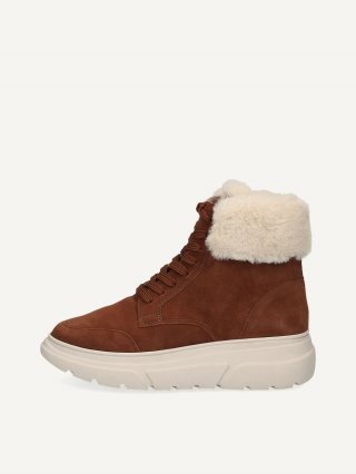 Caprice Stiefelette - Cognacfarbenes Wildleder