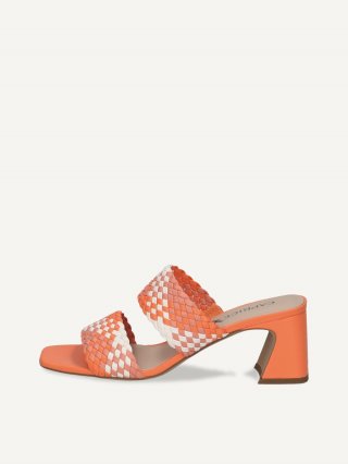 Caprice Pantolette - Orangefarbener Kamm