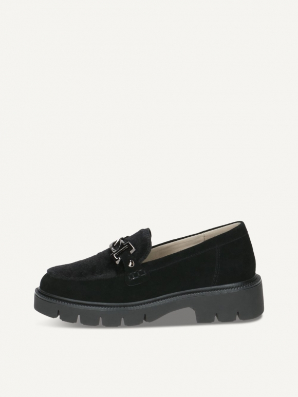 Caprice Slipper - Schwarzes Wildleder