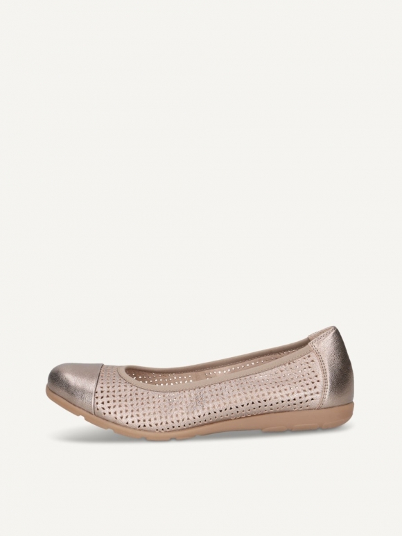 Caprice Ballerina - Taupe Metallic