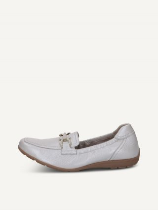 Caprice Slipper - Perlmuttfarbenes Hirschleder