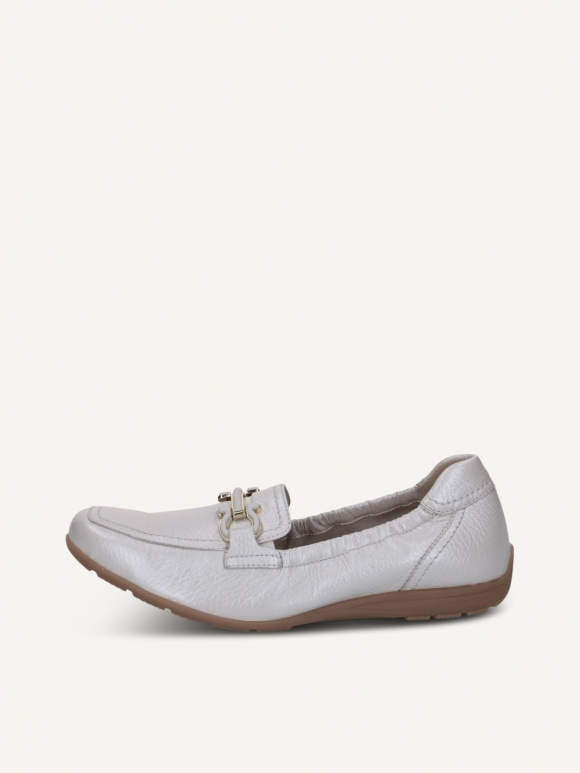 Caprice Slipper - Perlmuttfarbenes Hirschleder