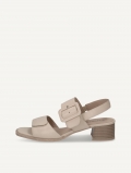Caprice Sandalette - Cremeweißes Nappaleder