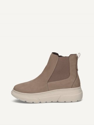 Caprice Chelsea Boot - Taupefarbenes Nubukleder