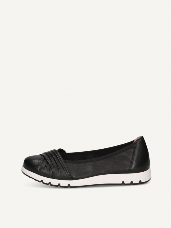 Caprice Ballerina - Black Nappa