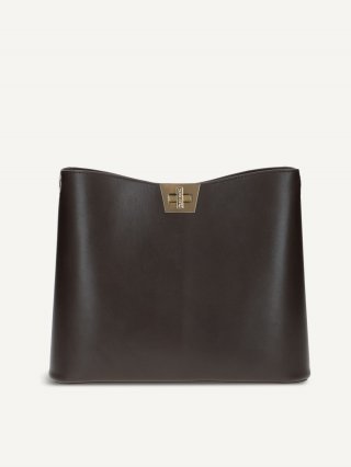 Caprice Handtasche - Dunkelbraunes Nappaleder