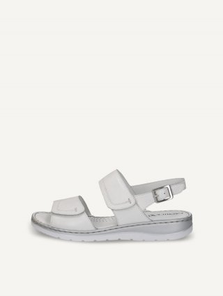 Caprice Sandalette - Weißes Nappaleder