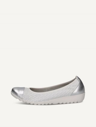 Caprice Ballerina - Weiß/Silber