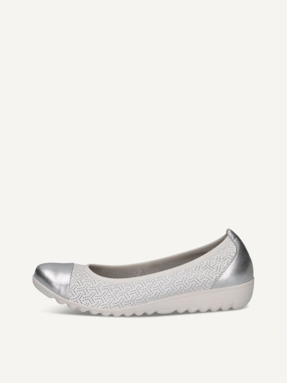 Caprice Ballerina - Weiß/Silber