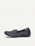Caprice Slipper - Ozeanfarbenes Hirschleder