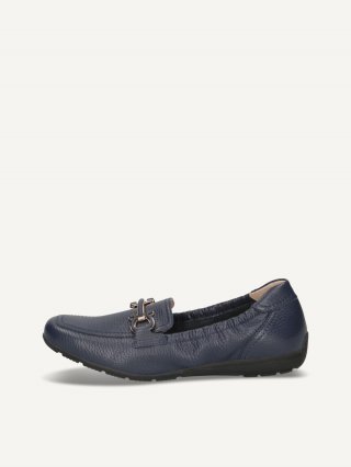 Caprice Slipper - Ozeanfarbenes Hirschleder
