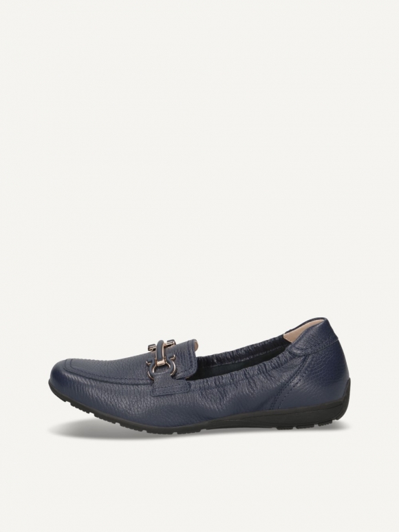 Caprice Slipper - Ozeanfarbenes Hirschleder