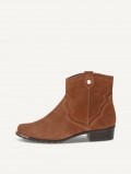 Caprice Stiefelette - Cognac-Wildleder