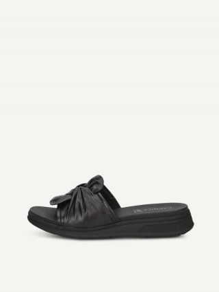 Caprice Pantolette - Schwarzes Nappaleder