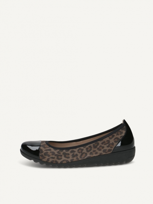 Caprice Ballerina - Schwarzer Leo-Kammleder