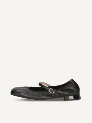 Caprice Ballerina - Schwarzes Rehleder