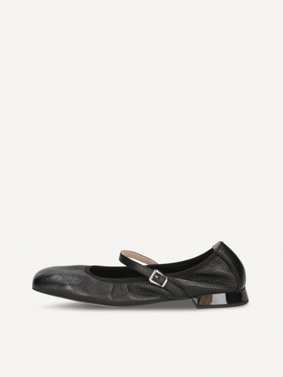 Caprice Ballerina - Schwarzes Rehleder