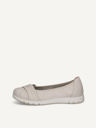 Caprice Ballerina - Cremeweißes Nappa