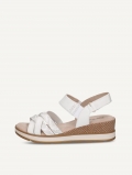 Caprice Sandalette - Weißes Kammleder