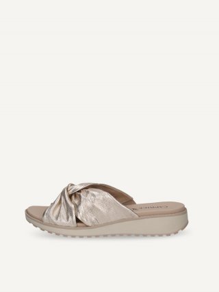 Caprice Pantolette - Platin-Metallic.