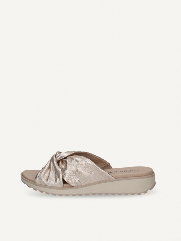 Caprice Pantolette - Platin-Metallic.