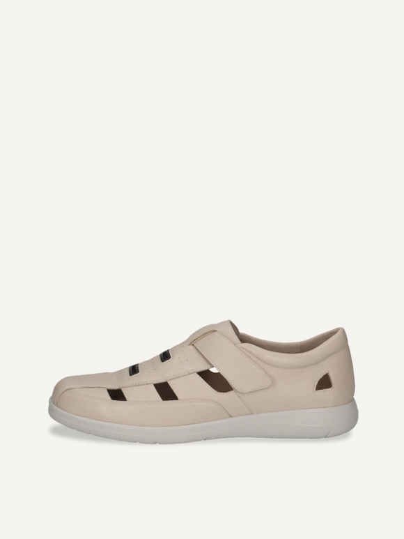 Caprice Slipper - Eierschalenfarbenes Nappaleder