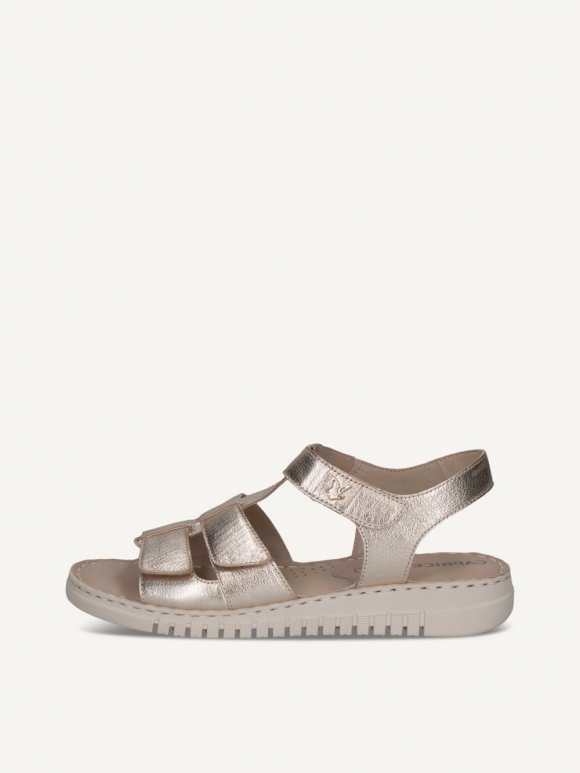 Caprice Sandalette - Platin Metallic.