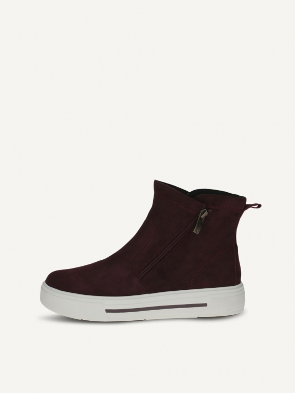 Caprice Stiefelette - Bordeaux-Wildleder