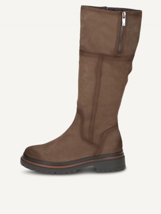 Caprice Stiefel - Taupefarbenes Nubukleder