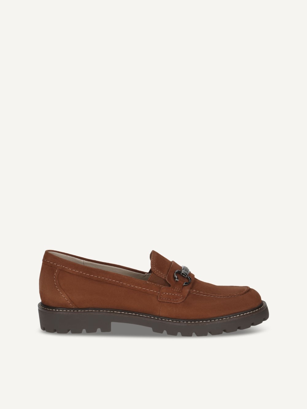 Caprice Slipper - Cognacfarbenes Wildleder