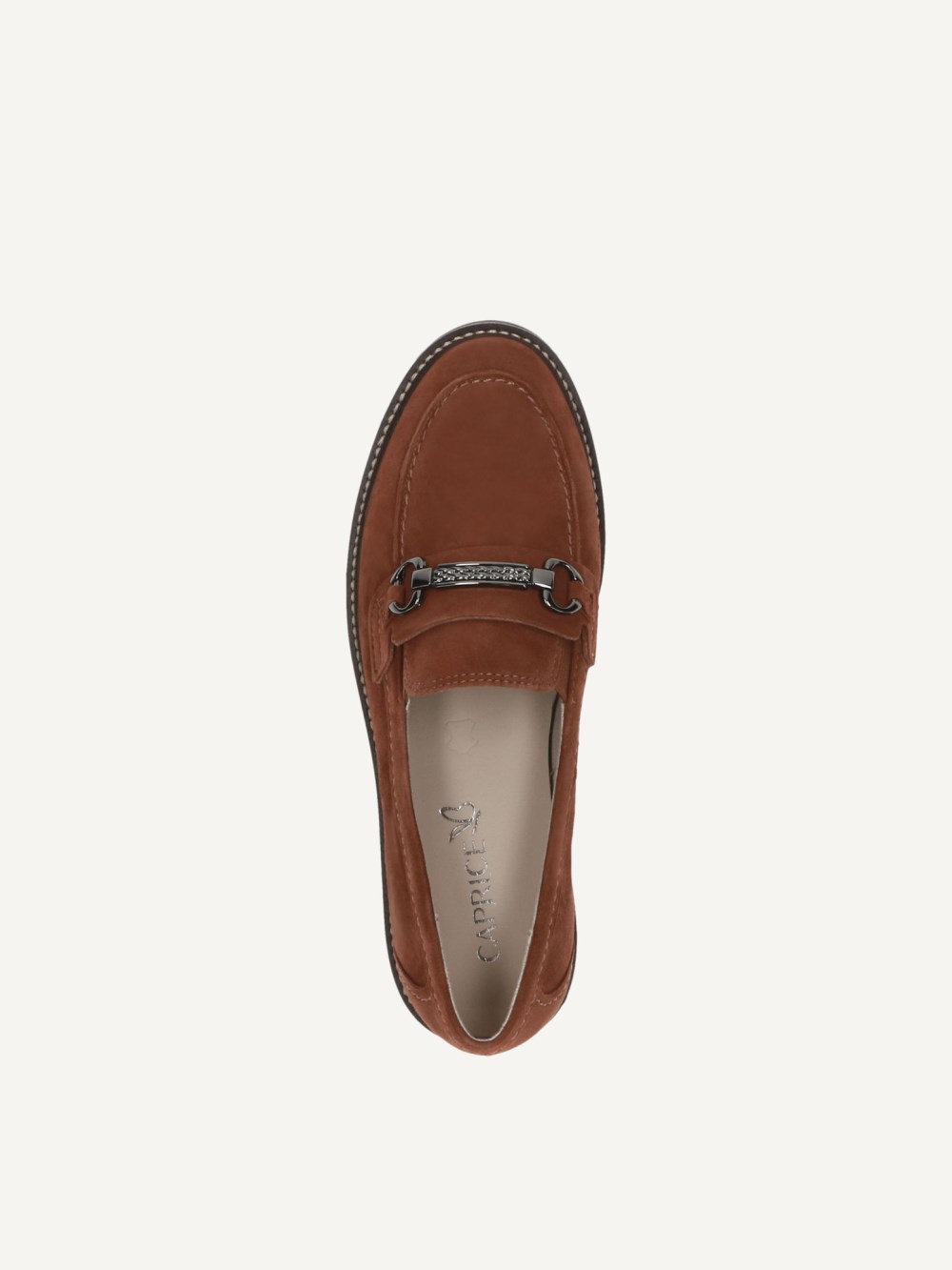 Caprice Slipper - Cognacfarbenes Wildleder