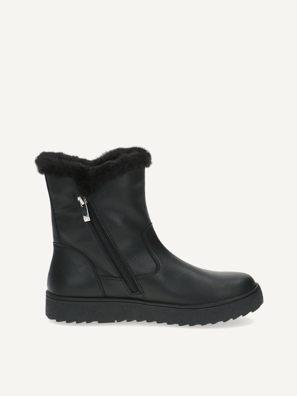 Caprice Stiefelette - Schwarzes Nappaleder