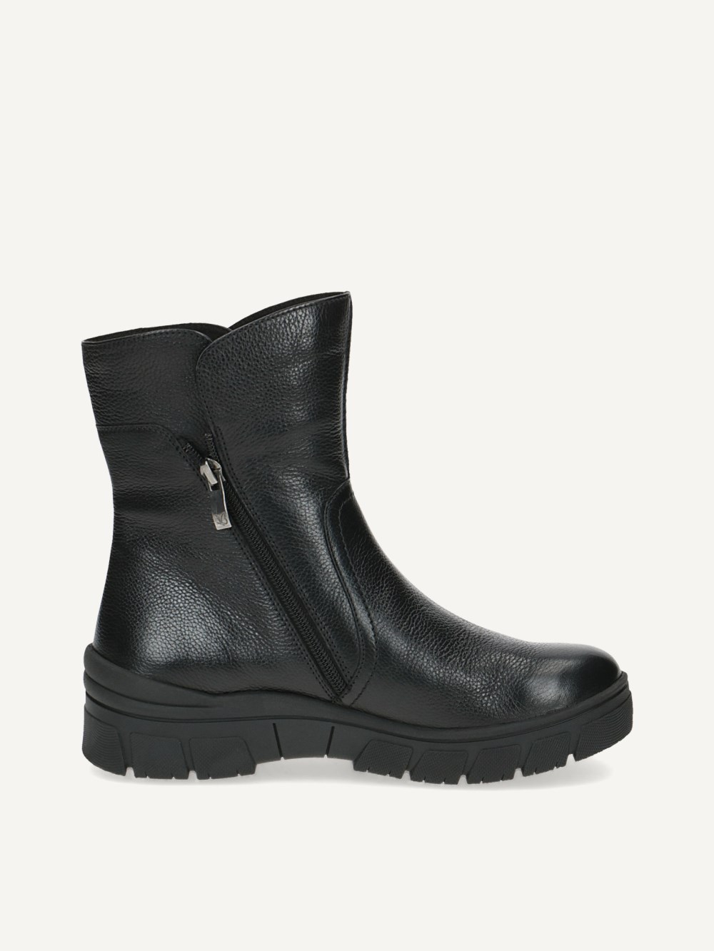 Caprice Stiefelette - Schwarzes Nappaleder