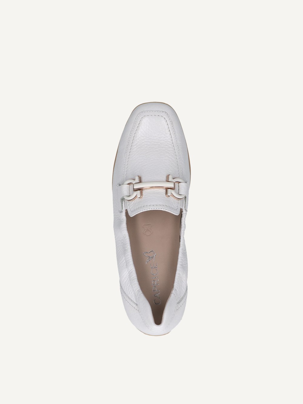 Caprice Slipper - Weißes Hirschleder