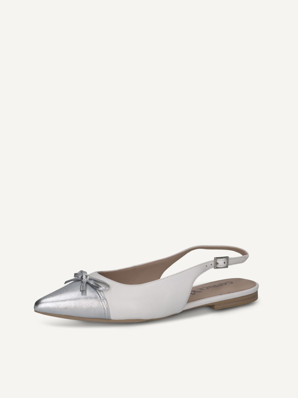 Caprice Ballerina - Weiß/Silber
