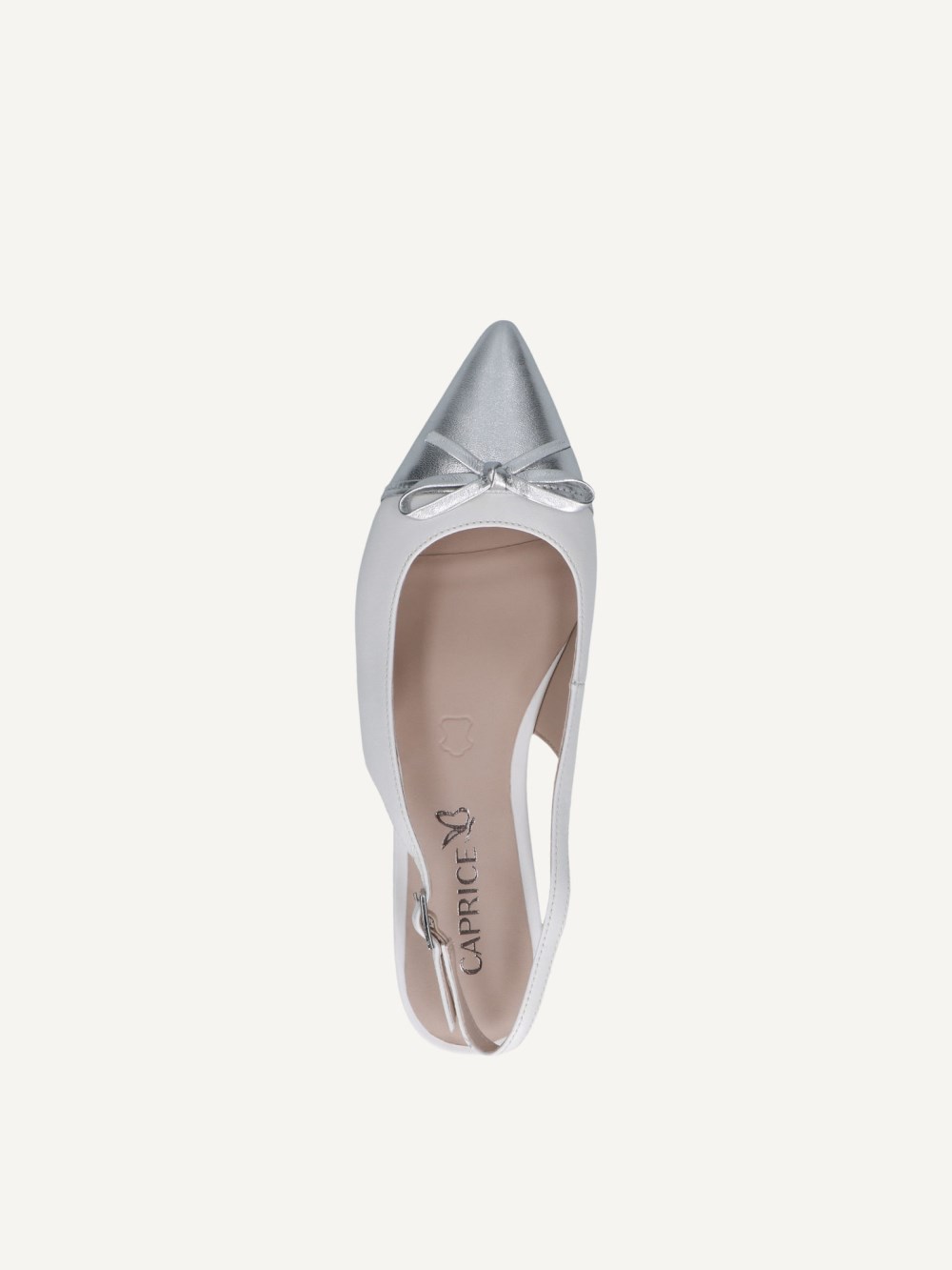 Caprice Ballerina - Weiß/Silber