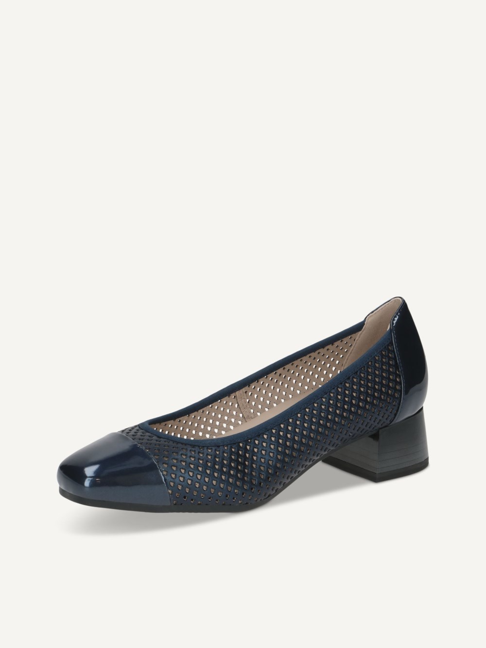 Caprice Pumps - Marineblau-Perlmutt-Kamm